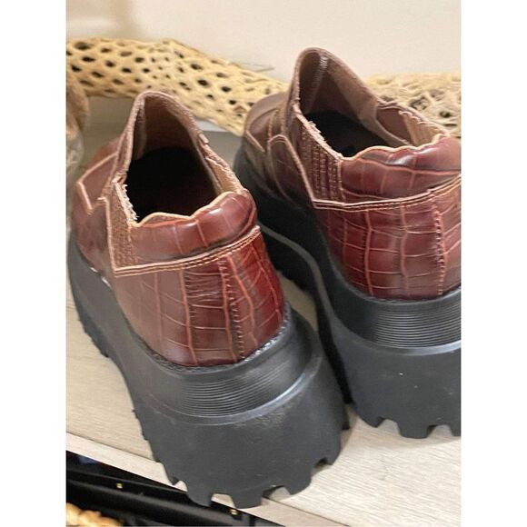 New Free  People x Mutma Kylie Croc Loafers Size 40 - Picture 6 of 9